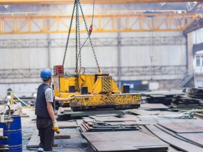 Zentro Projects crane technician working on overhead crane equipment